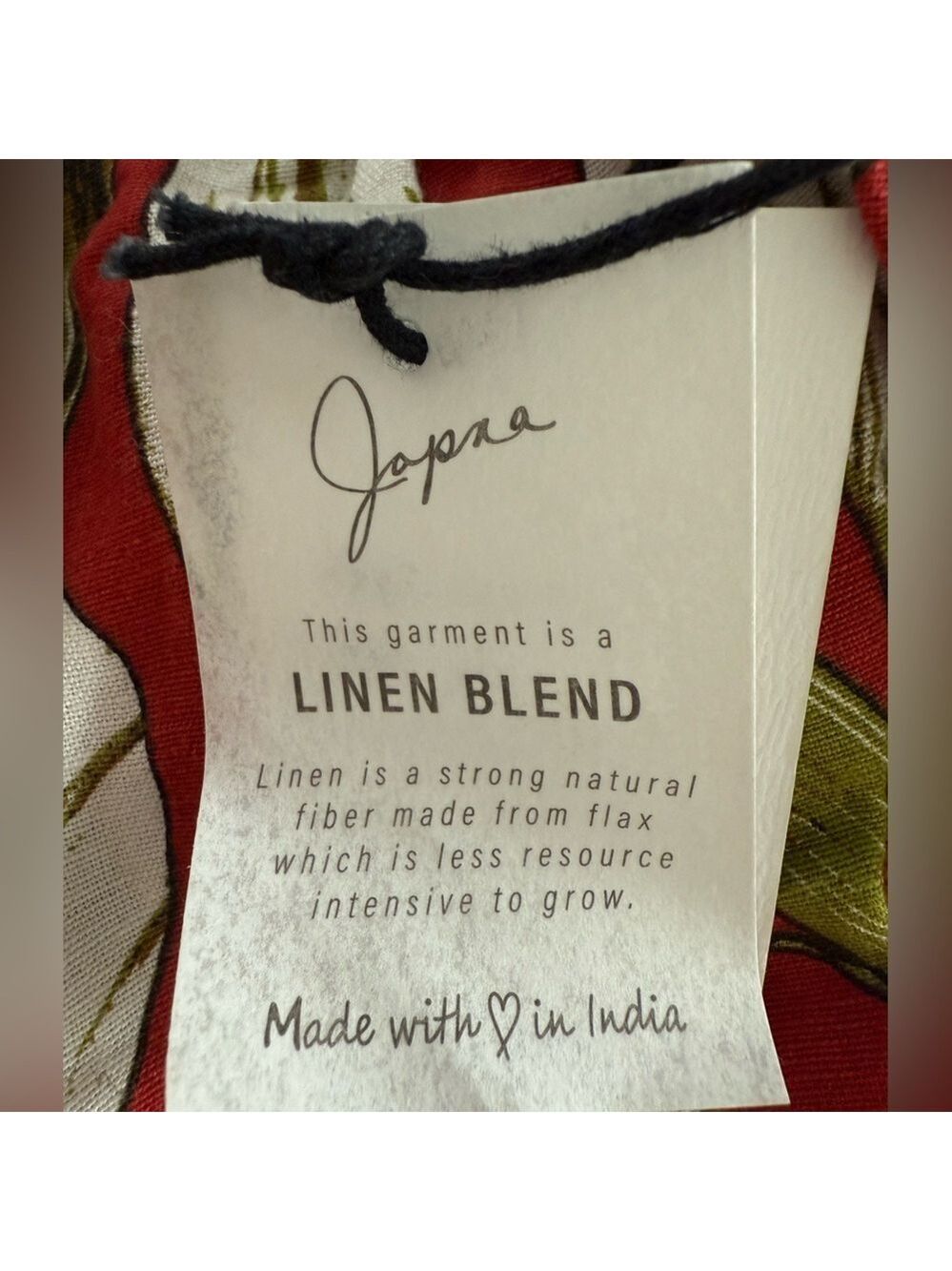 Japna Wide Leg Belted Linen Blend Tropical Pants NWT Size XS - Picture 7 of 9